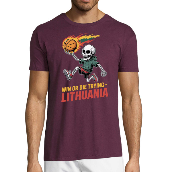 Marškinėliai "Lithuania: win or die trying"