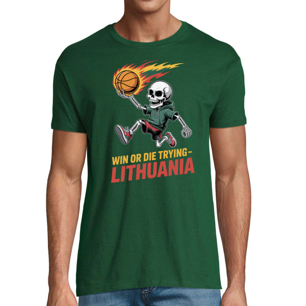 Marškinėliai "Lithuania: win or die trying"