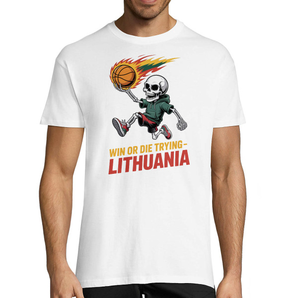 Marškinėliai "Lithuania: win or die trying"