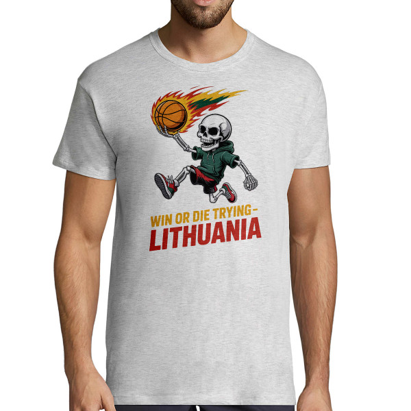Marškinėliai "Lithuania: win or die trying"