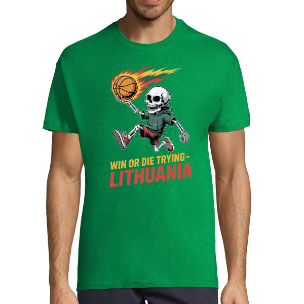 Marškinėliai "Lithuania: win or die trying"