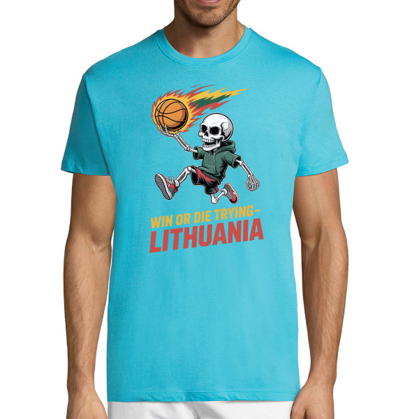 Marškinėliai "Lithuania: win or die trying"
