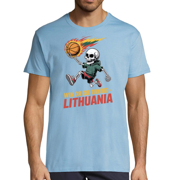 Marškinėliai "Lithuania: win or die trying"