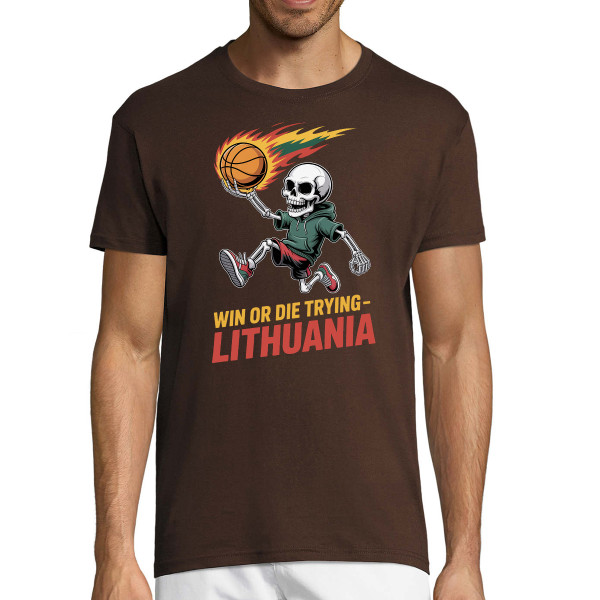 Marškinėliai "Lithuania: win or die trying"