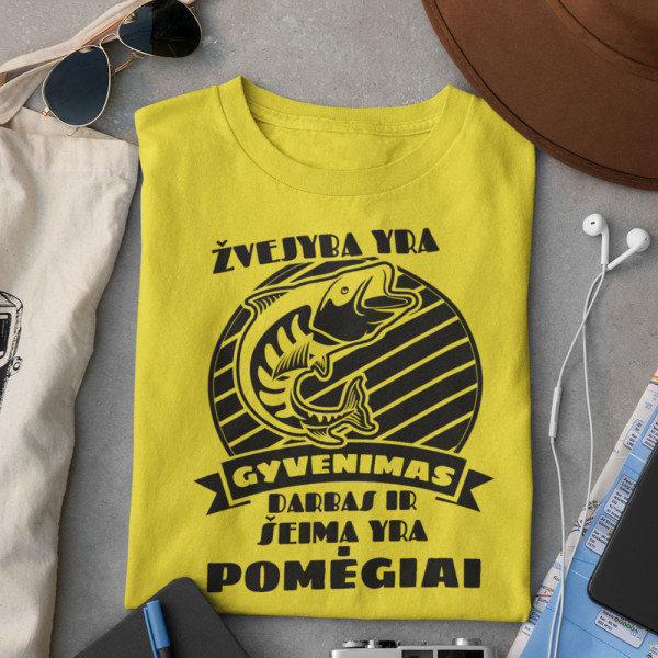 Marškinėliai "Žvejyba yra gyvenimas"