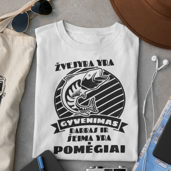 Marškinėliai "Žvejyba yra gyvenimas"