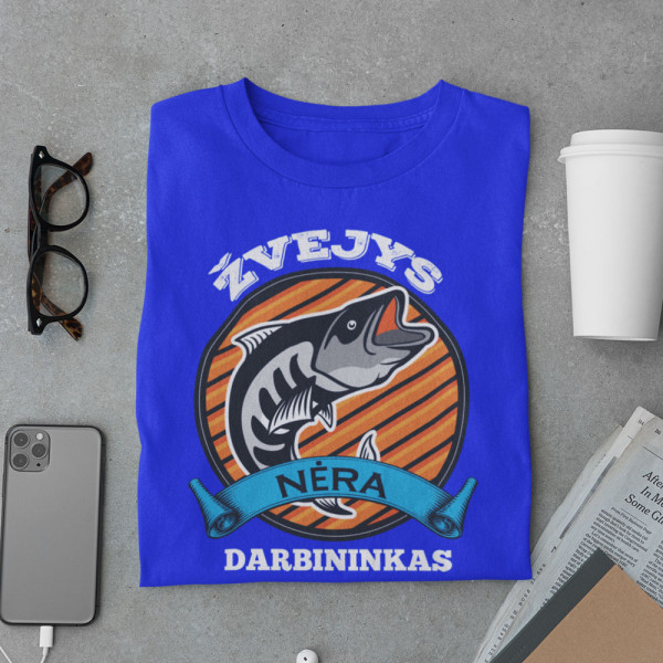 Marškinėliai "Žvejys nėra darbininkas"