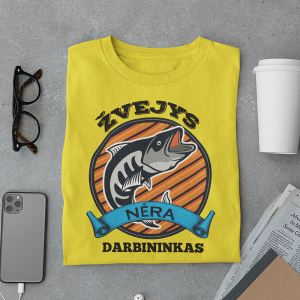 Marškinėliai "Žvejys nėra darbininkas"