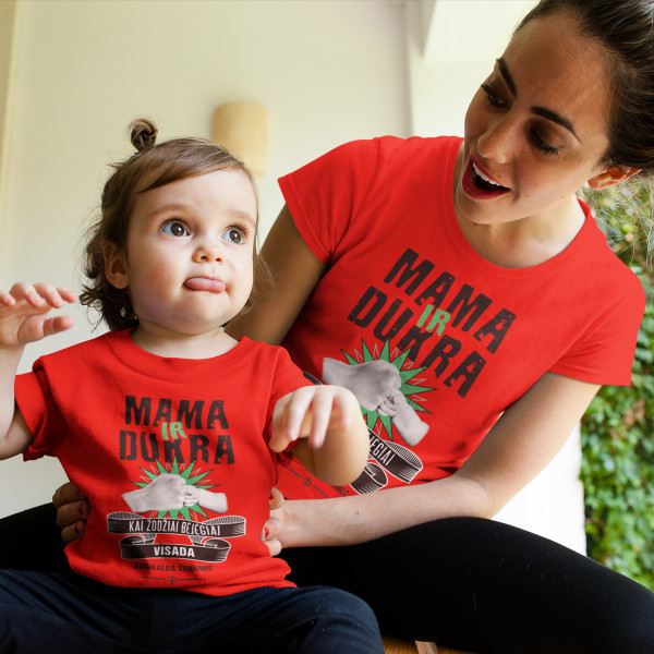 Marškinėlių komplektas mamai ir vaikui "Mama ir dukra" Marškinėlių komplektas mamai ir vaikui "Mama ir dukra"