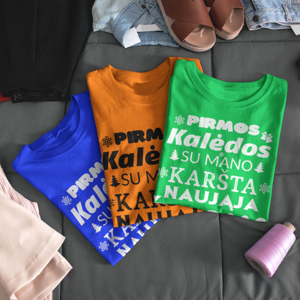 Marškinėlių komplektas "Pirmos šeimos Kalėdos" Marškinėlių komplektas "Pirmos šeimos Kalėdos"