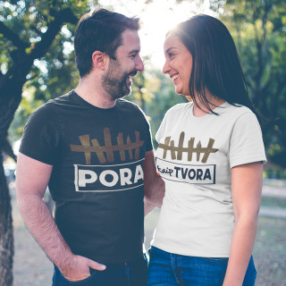 Marškinėlių komplektas "Pora kaip tvora"