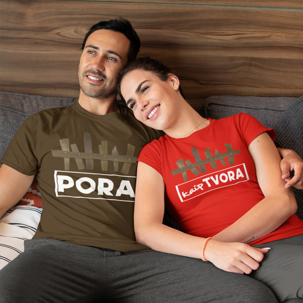 Marškinėlių komplektas "Pora kaip tvora" Marškinėlių komplektas "Pora kaip tvora"