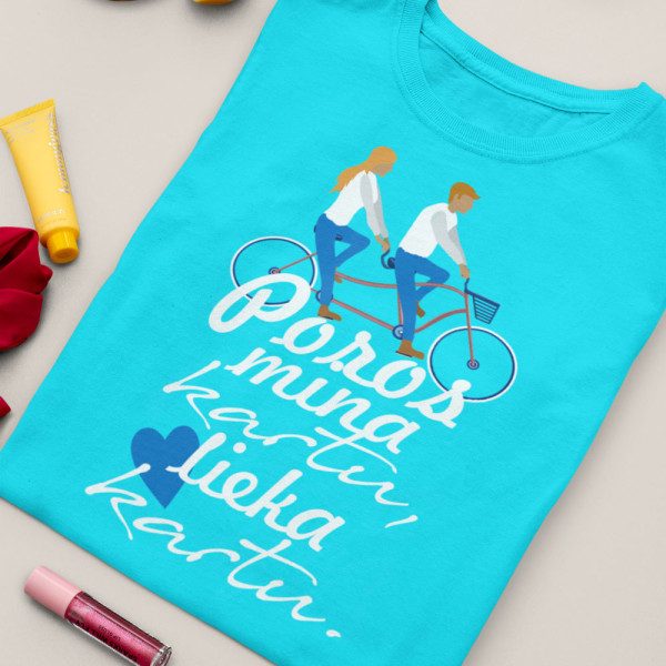 Marškinėlių komplektas "Poros mina kartu, lieka kartu"