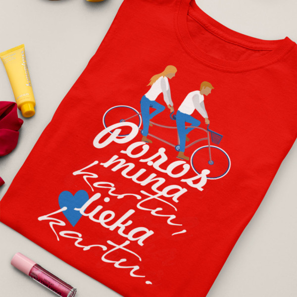Marškinėlių komplektas "Poros mina kartu, lieka kartu"