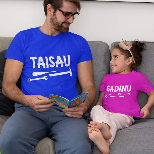 Marškinėlių komplektas tėčiui ir vaikui "Taisau - gadinu" Marškinėlių komplektas tėčiui ir vaikui "Taisau - gadinu"