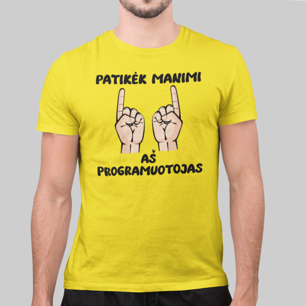 Marškinėliai "Tikėk programuotoju"