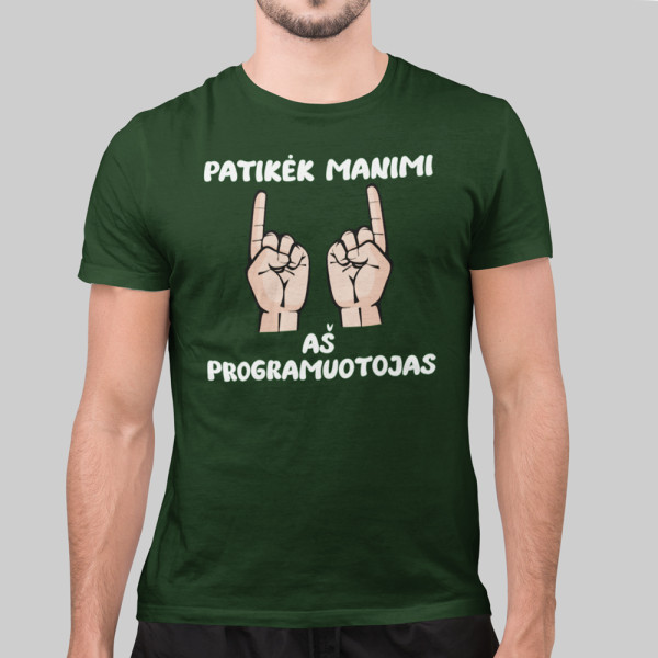 Marškinėliai "Tikėk programuotoju"