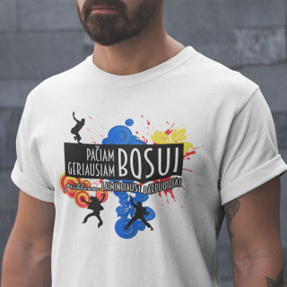 Marškinėliai "Geriausiam bosui priklauso laimingiausi darbuotojai"