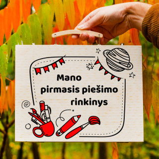 Medinis lagaminėlis "Mano pirmasis piešimo rinkinys"