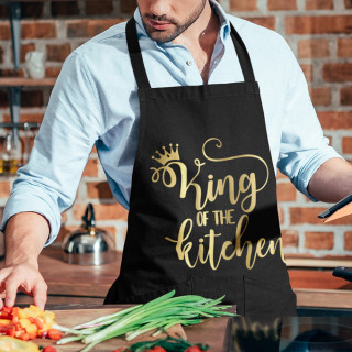 Medvilninė prijuostė "King of the kitchen"