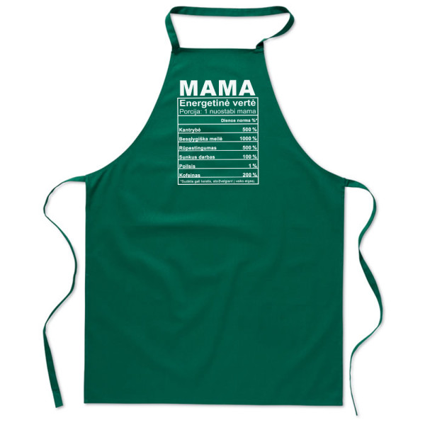 Medvilninė prijuostė "Mamos sudėtis"
