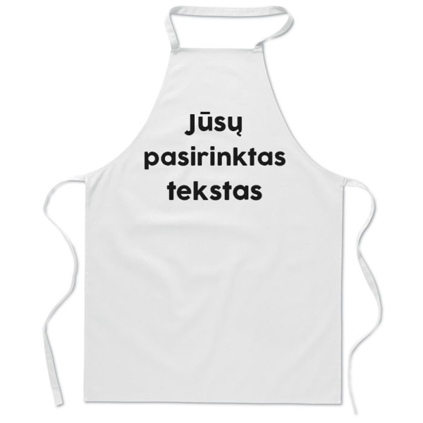 Medvilninė prijuostė su Jūsų pasirinktu tekstu Medvilninė prijuostė su Jūsų pasirinktu tekstu