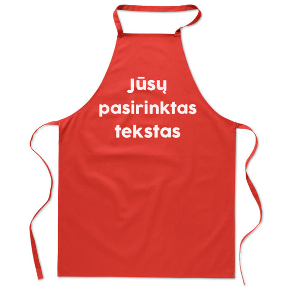 Medvilninė prijuostė su Jūsų pasirinktu tekstu Medvilninė prijuostė su Jūsų pasirinktu tekstu