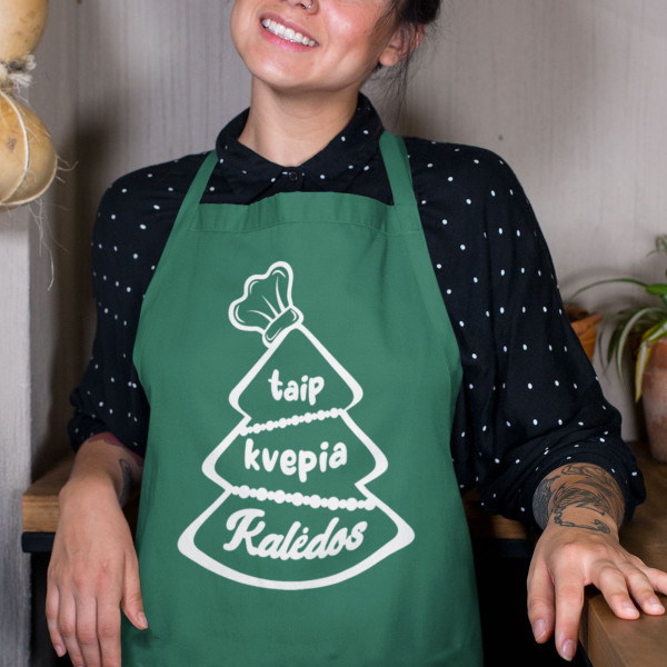Medvilninė prijuostė "Taip kvepia Kalėdos" Medvilninė prijuostė "Taip kvepia Kalėdos"