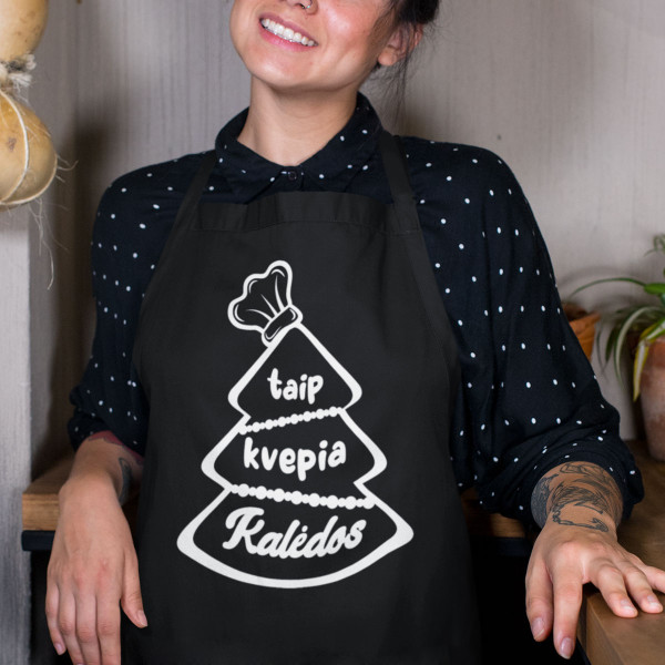 Medvilninė prijuostė "Taip kvepia Kalėdos" Medvilninė prijuostė "Taip kvepia Kalėdos"