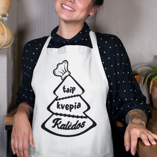 Medvilninė prijuostė "Taip kvepia Kalėdos" Medvilninė prijuostė "Taip kvepia Kalėdos"