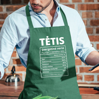 Medvilninė prijuostė "Tėčio sudėtis"