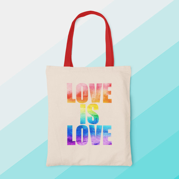 Medžiaginis maišelis "Love is love" Medžiaginis maišelis "Love is love"