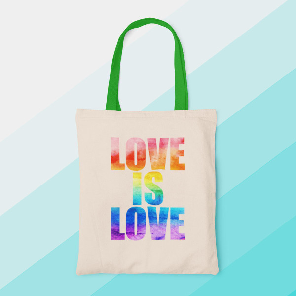 Medžiaginis maišelis "Love is love" Medžiaginis maišelis "Love is love"