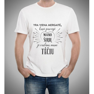 Marškinėliai "Mergaitė, kuri pavogė mano širdį, vadina mane TĖČIU"