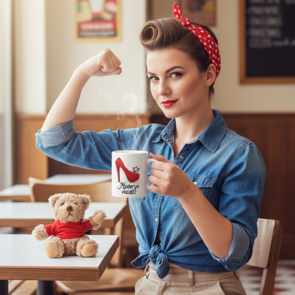 Meškiuko ir puodelio rinkinys "Moterys valdo!"
