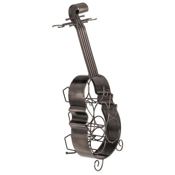 Metalinis butelio laikiklis "Violončelė" Metalinis butelio laikiklis "Violončelė"