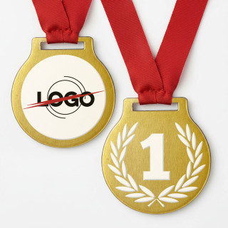 Metalinis medalis su Jūsų pasirinktu skaičiumi ir logotipu kitoje pusėje