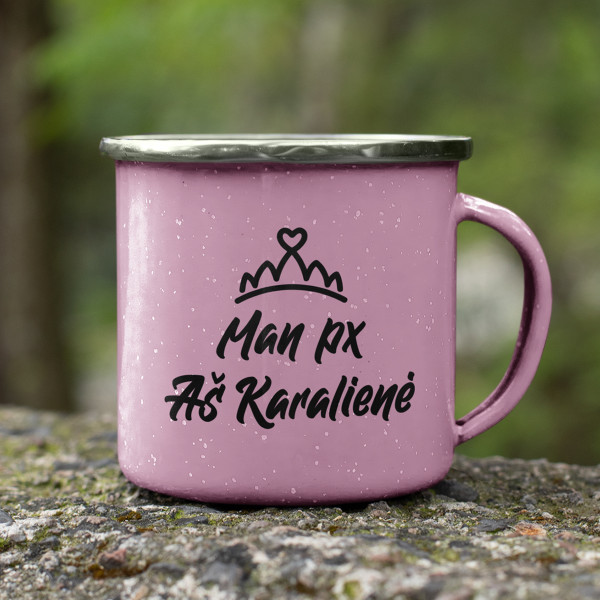 Metalinis puodelis "Aš karalienė" Metalinis puodelis "Aš karalienė"