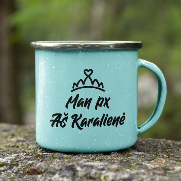 Metalinis puodelis "Aš karalienė" Metalinis puodelis "Aš karalienė"