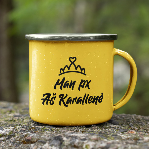Metalinis puodelis "Aš karalienė" Metalinis puodelis "Aš karalienė"