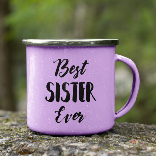 Metalinis puodelis „Best sister ever“
