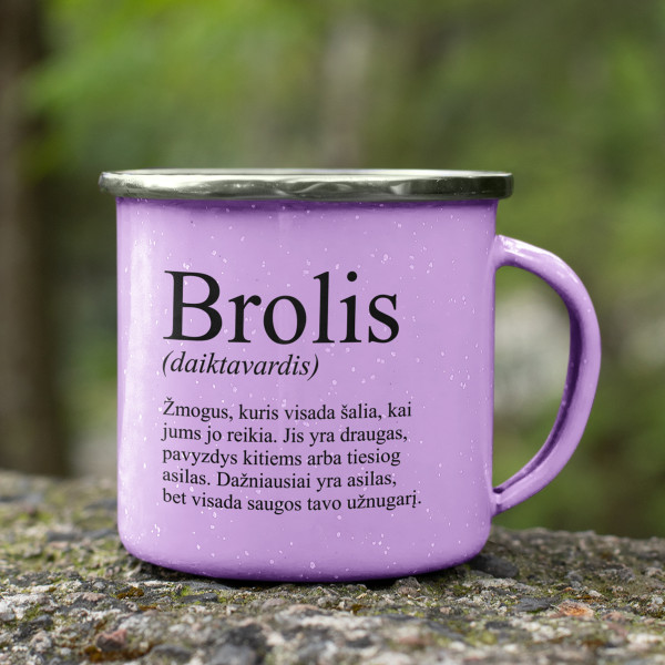 Metalinis puodelis "Brolis" Metalinis puodelis "Brolis"