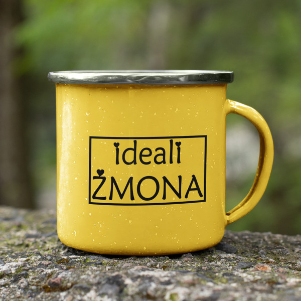 Metalinis puodelis "Ideali žmona" Metalinis puodelis "Ideali žmona"