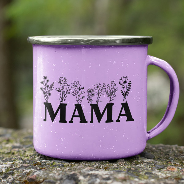 Metalinis puodelis "Mama - laukų gėlė" Metalinis puodelis "Mama - laukų gėlė"