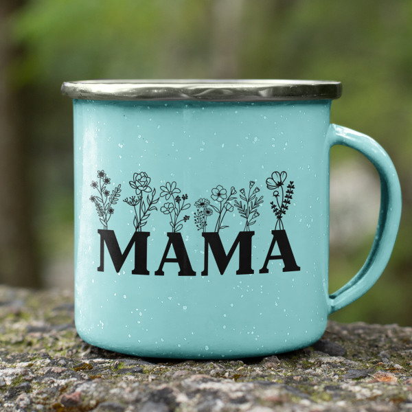 Metalinis puodelis "Mama - laukų gėlė" Metalinis puodelis "Mama - laukų gėlė"
