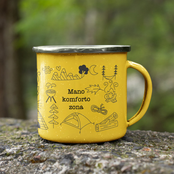 Metalinis puodelis "Mano komforto zona" Metalinis puodelis "Mano komforto zona"