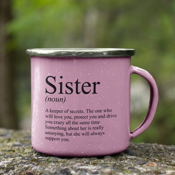 Metalinis puodelis "Sister" Metalinis puodelis "Sister"