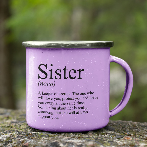 Metalinis puodelis "Sister" Metalinis puodelis "Sister"