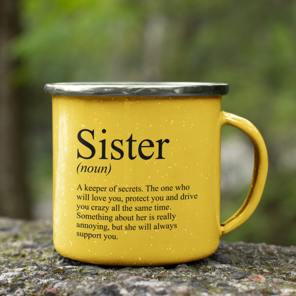 Metalinis puodelis "Sister" Metalinis puodelis "Sister"