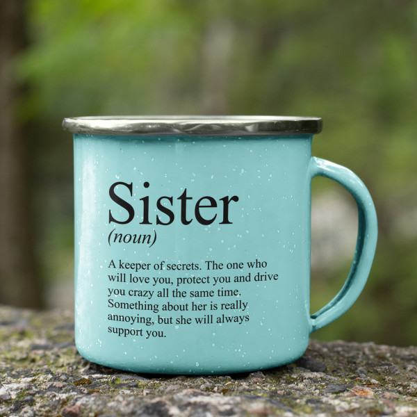 Metalinis puodelis "Sister" Metalinis puodelis "Sister"